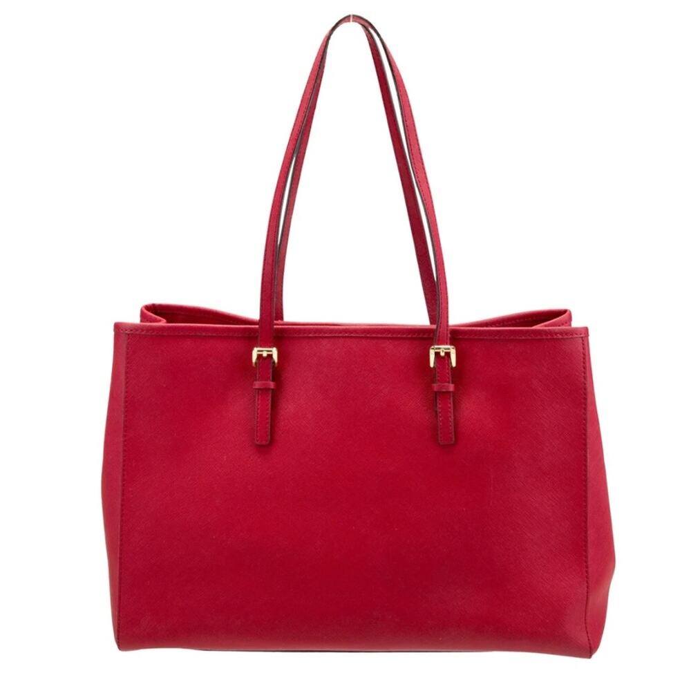 MICHAEL Michael Kors Saffiano Leather Top Handle Bag - Red